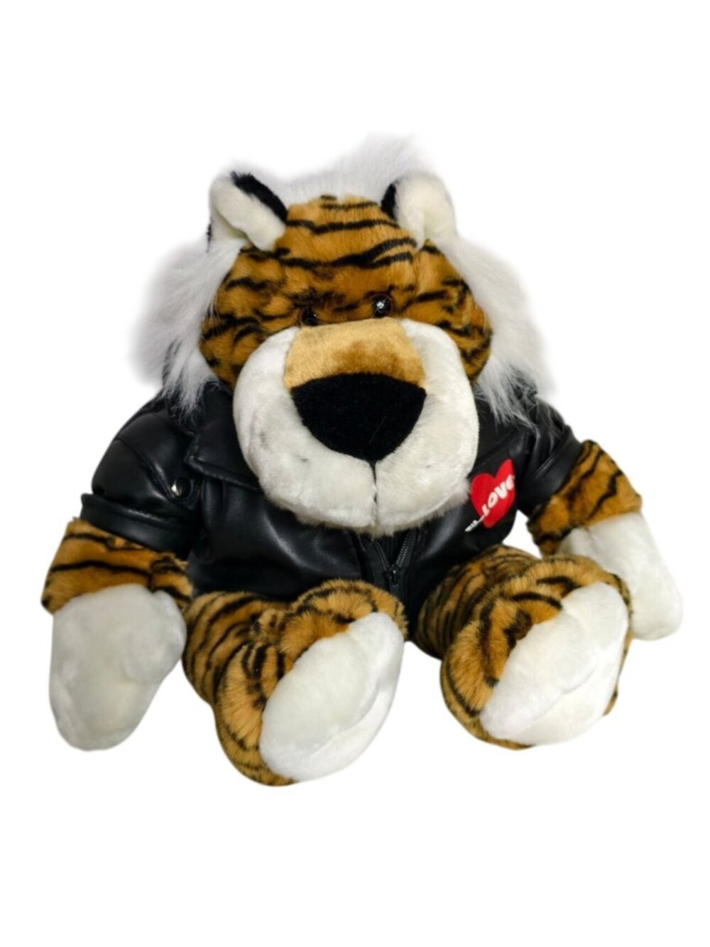 Dan Dee Biker Tiger 18" Plush Faux Leather Jacket Collectors Choice Stuffed Anim